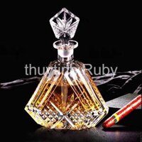 Chai đựng rượu thủy tinh pha lê nút mài 700ml, bình rót rượu vang nữ hoàng cao cấp