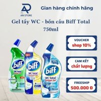 Chai Gel Tẩy Sạch Vết Ố Diệt Khuẩn Bồn Cầu Biff Total Hương Thơm Dịu Tẩy Sạch WC Nhanh Chóng Hàng Đức Chai 750ml