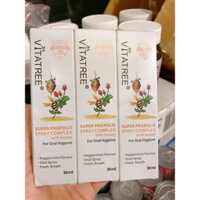 Chai keo ong xịt họng Vitatree Úc 30ml