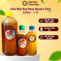 Chai Mật Ong Rừng A Lưới 220ML - 1L Mật Ong Nguyên Chất Rừng Già Giúp Tăng Cường Đề Kháng, Làm Đẹp Da