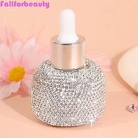 Chai nhỏ giọt thủy tinh FALLFORBEAUTY, Lọ tinh dầu dát kim cương giả có thể đổ lại, Hộp đựng nước hoa di động 30ml chống rò rỉ sang trọng Du lịch