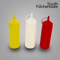 Chai nhựa đựng tương màu trắng 24oz