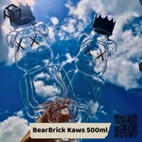 Chai nhựa PET 500ml Gấu Bearbrick KAWS | Chai Nhua pet 500ml Gấu