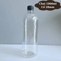 Chai nhựa PET đựng trà sữa | Chai Nhựa PET Tròn Cao Cổ 28 - 1000ml