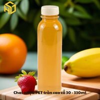 Chai nhựa PET đựng trà sữa | Chai Nhựa PET Tròn Cao Cổ 30 - 330ml
