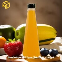 Chai nhựa PET đựng trà sữa | Chai Nhựa PET Tam Giác Cổ 28 - 330ml