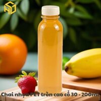 Chai nhựa PET đựng trà sữa | Chai Nhựa PET Tròn Cao Cổ 30 - 200ml