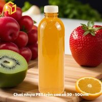 Chai nhựa PET đựng trà sữa | Chai Nhựa PET Tròn Cao Cổ 30 - 500ml