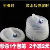 Chai nước gập lại, túi uống ngoài trời cắm trại du lịch, sử dụng trên ô tô với vòi rút, thùng chứa nước PE cấp thực phẩm