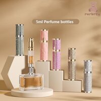 Chai nước hoa da RERBRTY, Chai nước hoa làm đầy đáy phun sương mịn, Chai xịt rỗng Mini 5ml Chai nước hoa chống rò rỉ Hộp đựng mỹ phẩm lỏng