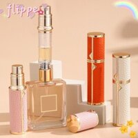 Chai nước hoa FLIPPE, Chai xịt rỗng bằng da PU, Hộp đựng mỹ phẩm họa tiết vải thiều di động có thể đổ lại 5ml Du lịch
