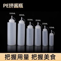 Chai nước sốt ép, nước sốt salad cà chua, chai nhựa có vòi, chai dầu thương mại, chai nước sốt gia đình, chai gia vị