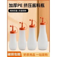 Chai nước sốt nhựa có vòi trong suốt, bình đựng dầu cho nước sốt cà chua, kem mật ong, nước sốt salad