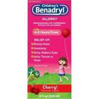 CHAI SIRO DỊ ỨNG CHO TRẺ EM TỪ 2 TUỔI Benadryl Children's Allergy Relief Liquid, VỊ Cherry, 236ml (8 oz)