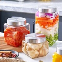 Chai Thực Phẩm LEOTA, Trong Suốt Có Nắp Kín Lọ Thủy Tinh, Tổ Chức Linh Tinh Tối Giản Dung Tích Lớn Dày Có Thể Bảo Quản Hộ Gia Đình