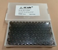 Chai thủy tinh 1,5ml  2ml   Nắp bấm nhôm 11mm, 100 cái hộp, Alain TQ. - Chai 2ml nâu - Nắp bấm đệm nhựa PTFE