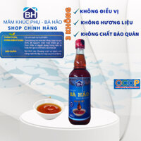 Chai thủy tinh 500ml Nước mắm truyền thống Bà Hảo Cốt Cá Cơm Đặc Biệt - Độ đạm tự nhiên 30°N - Sản phẩm OCOP 3 sao