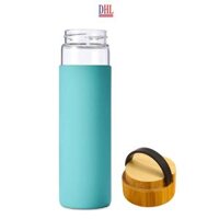 Chai thủy tinh cao cấp bọc silicon Mitomo 500ml đựng nước lọc, nước detox, nước trái cây - Hàng chính hãng