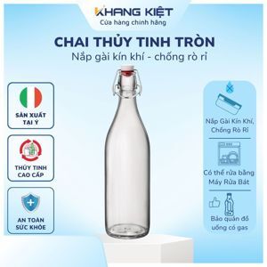 Chai thủy tinh nắp cài Giara Bormioli Rocco - 1L