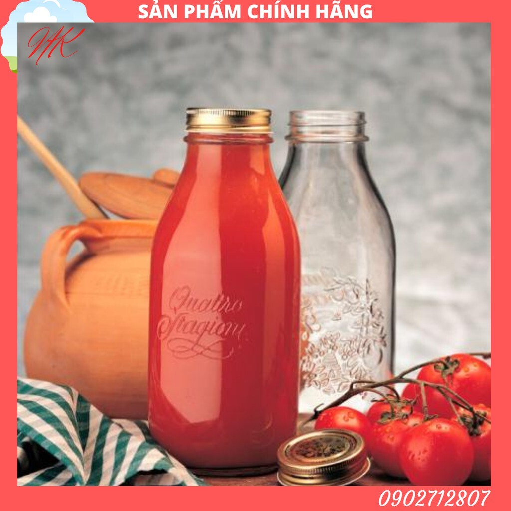 Chai thủy tinh nắp vặn Quattro 1000ml