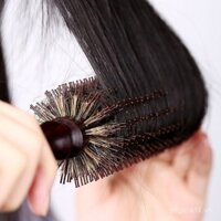 Chải tóc xoăn, lược chải tóc bằng lông heo, lược tròn có khóa bên trong, lược tạo kiểu tóc, lược lăn, salon tại nhà, chuyên nghiệp, unisex F834