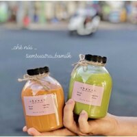 Chai trà sữa nhựa pet tròn lùn 400ml miệng rộng fi38