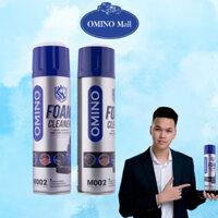 Chai vệ sinh nội thất xe ô tô OMINO dạng bọt tẩy rửa nội thất, trần nỉ, bề mặt nhựa nhám và vệ sinh ghế da ô tô