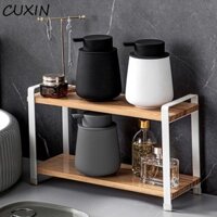 Chai xà phòng dưỡng ẩm CUXIN, Hộp đựng xà phòng gốm 300ml, Chai rỗng có thể đổ lại Chống rò rỉ Dễ dàng ép xà phòng cầm tay Máy lạnh tóc