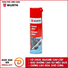 Chai xịt bảo dưỡng cao su có silicone và nhựa chuyên dụng Wurth WU-DDN500