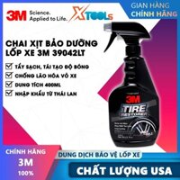 Chai xịt bảo dưỡng và phủ bóng lốp xe 3M 39042LT 400ml tẩy sạch, tái tạo độ bóng, chống lão hóa vỏ xe ô tô, motor xe máy