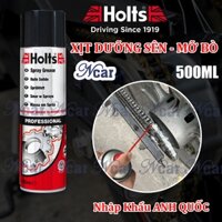 Chai Xịt Bôi Trơn Bảo Dưỡng Sên HOLTS 500ML Nhập Khẩu ANH QUỐC - Xịt Bảo Dưỡng Sên Dạng Mỡ Bò Nước Bôi Trơn Chịu Nhiệt