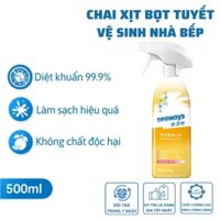 Chai xịt bọt tuyết Seaways tẩy sạch dầu mỡ bằng tinh chất vỏ cam (chai 500ml)