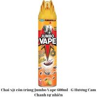 Chai xịt côn trùng Jumbo-Vape 600ml                         &nbsp(&nbspG Hương Cam Chanh tự nhiên&nbsp)