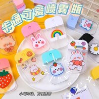 Chai xịt dễ thương hoạt hình, tẩy trang mỹ phẩm, du lịch, có thể nạp lại, di động, khử trùng cồn, chai xịt nhỏ