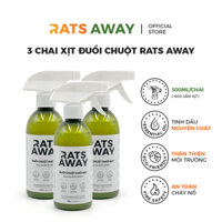 Chai xịt đuổi chuột chuyên dụng cho ô tô RATS AWAY 300ml - 3 Chai 300ml