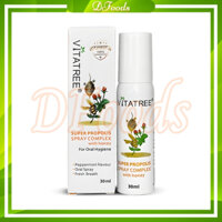 Chai Xịt Keo Ong Vitatree  Giảm Đau Họng 30ml