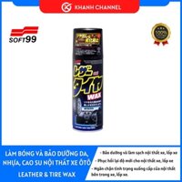CHAI XỊT LÀM BÓNG VÀ BẢO DƯỠNG DA, NHỰA, CAO SU NỘI THẤT XE ÔTÔ LEATHER & TIRE WAX - MADE IN JAPAN