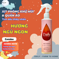 Chai Xịt Phòng Tinh Dầu Ngủ Ngon làm thơm Phòng Ngủ, Khử Sạch Khuẩn, Thơm lâu, Dịu mát căn Phòng