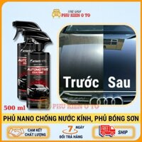 Chai xịt phủ nano chống nước kính, phủ bóng sơn xe ô tô- Chống nước bề mặt kính cận, kính mũ- AUTOMOTIVE COATING 500ml