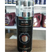Chai xịt Sơn Acrylic Spray Paint Bright Chrome SENFINECO 4501 400ml chrome màu xám Hàng Đức Chính Hãng