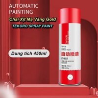 Chai Xịt Sơn Mạ Vàng Golden TEKORO Cao Cấp 450ml - Home and Garden