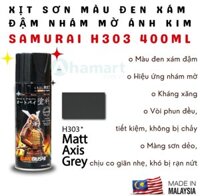 Chai xịt sơn Samurai H303 màu đen xám đậm nhám mờ ánh kim 400ml - 39099869 Yêu thích