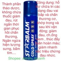 Chai xịt Starbalm Cold Spray làm lạnh giảm đau, ch.ống viem (made in Ba Lan)