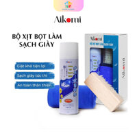 Chai xịt tạo bọt vệ sinh giày Aikomi 300ml cao cấp hỗ trợ vệ sinh giày bảo vệ an toàn thân thiện giúp cho giày luôn mới