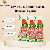Chai xịt tẩy dầu mỡ nhà bếp đa năng Bref Power 750ml dùng cho máy hút mùi, lò nướng, bồn rửa ,hàng  khẩu Đức