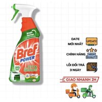 Chai xịt tẩy dầu mỡ nhà bếp Bref Power dùng được cho máy hút mùi, lò nướng 750ml - Hàng Đức