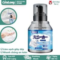 Chai Xịt Trắng Giày Sneaker, bọt dung dịch tẩy trắng vệ sinh sạch vết ố vàng giày thể thao canvas công nghệ Nhật