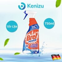 Chai xịt vệ sinh tẩy cặn canxi inox, vòi sen, vách kính Bref Power 750ml
