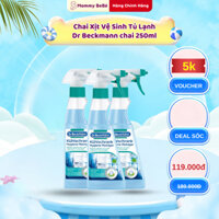 Chai Xịt Vệ Sinh Tủ Lạnh Dr Beckmann chai 250ml Vệ Sinh Khử Mùi Tủ Lạnh, Tủ Đông