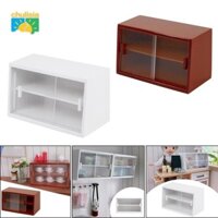 Chalisia Nhà Búp Bê Nội Thất Mini Tủ Bánh Gỗ Hiển Thị Chống Đỡ: 12 Tủ Sách Thu Nhỏ Vai Đồ Chơi